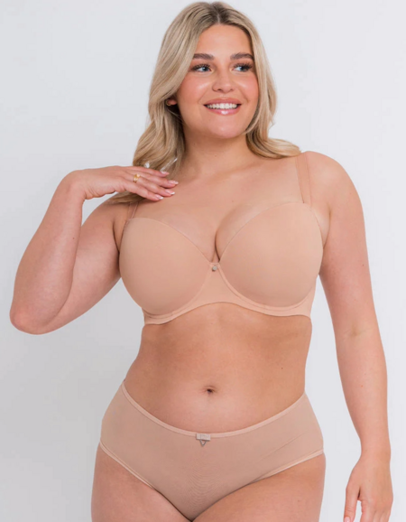 Бюстгальтер Curvy Kate Smoothie T-Shirt Plunge Moulded Bra (Latte)