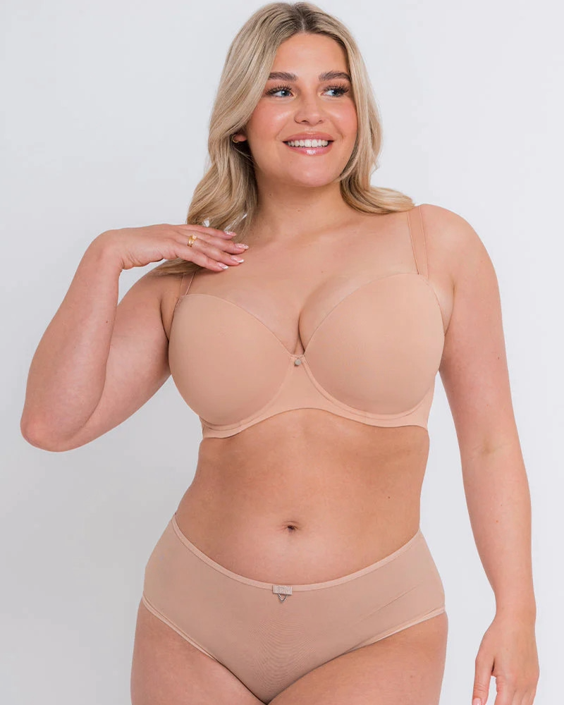 Бюстгальтер Curvy Kate Smoothie T-Shirt Plunge Moulded Bra (Latte)