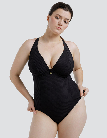 Купальник Curvy Kate Jet Set Multiwy Plunge Swimsuit (Black)