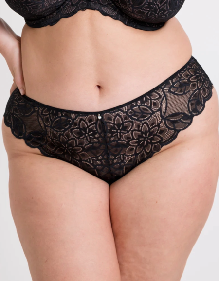 Трусы Curvy Kare Lovelace Brazillian Brief (Black)