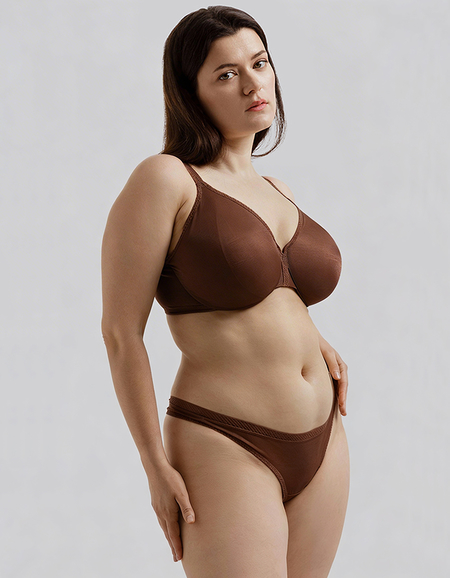 Бюстгальтер Gossard Glossies Sheer Bra (Rich Brown)