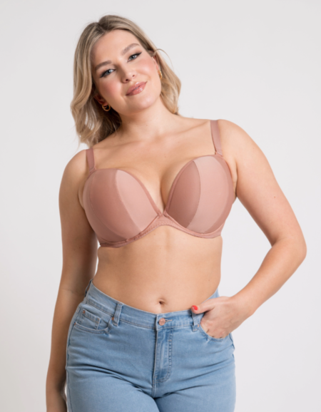 Бюстгальтер Curvy Kate Superhero Multiway Padded Plunge Bra (Latte)