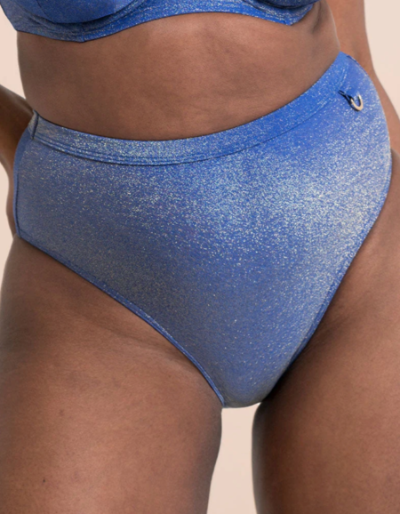 Плавки Curvy Kate Sapphire Seas High Waist Bikini Brief (Blue Sparkle)