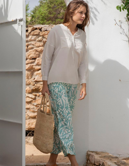 Брюки DnuD Printed Beachwear Pantalon Evase (Jungle Misty)