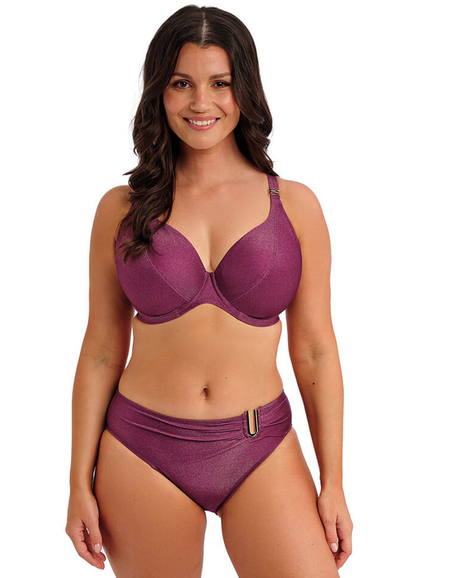 Верх купальника Fantasie Paros Coast UW Plunge Bikini Top (Berry Shimmer)