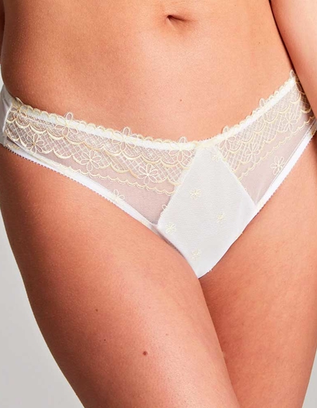 Трусы Panache Cleo Blossom Brazilian Brief (White/Lemon)