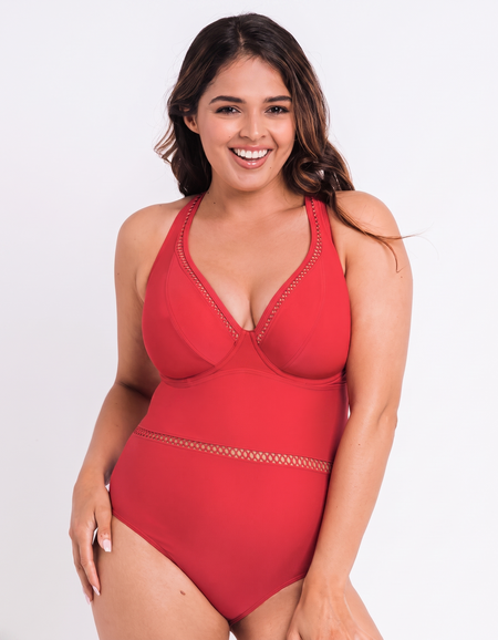 Купальник Curvy Kate First Class Plunge Swimsuit (Red)