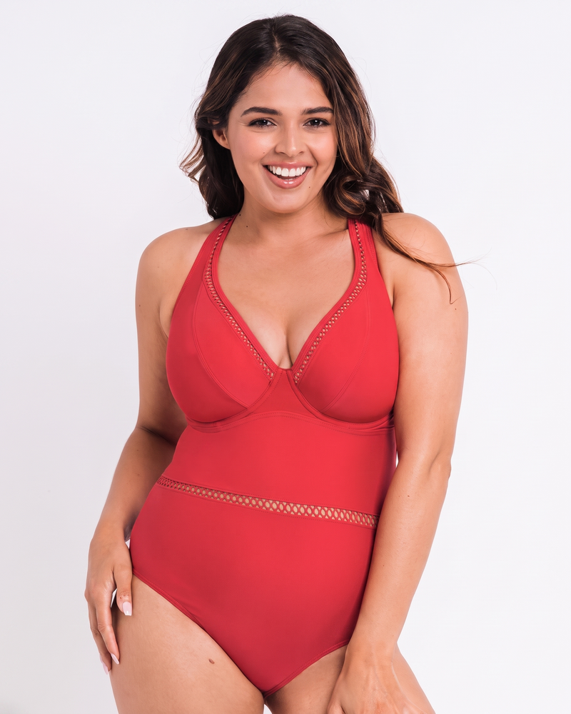 Купальник Curvy Kate First Class Plunge Swimsuit (Red)