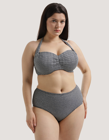 Верх купальника Bip-Bip Rianne Bandeu Bikini (Noir/Blanc)