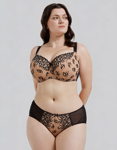 Бюстгальтер Nessa Branna Soft Bra (Black/Beige)