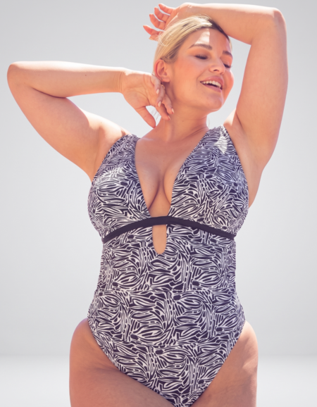 Купальник Curvy Kate Sundown Reversible Non-Wired Swimsuit (Black Print)
