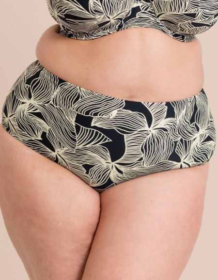 Плавки Curvy Kate Ripple Reef High Waist Bikini Brief (Black Print)