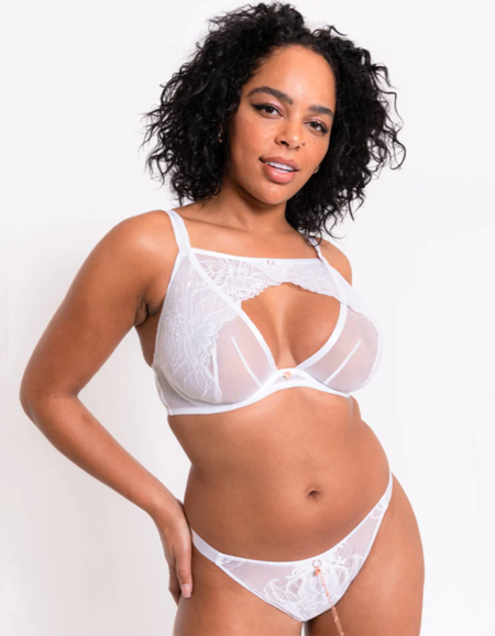 Бюстгальтер Scantilly Unveiled Deep Plunge Bra (White)