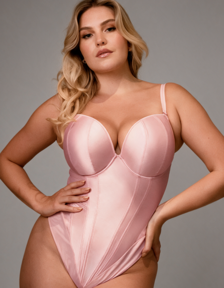 Боди Scantilly Classique Plunge Strapless Padded Body (Powder Pink)