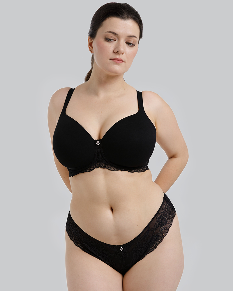 Бюстгальтер Montelle Pure Plus Full Cup T-Shirt Bra (Black)