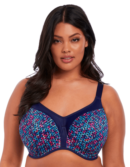Спортивный бюстгальтер Elomi Energise Sport Bra (Navy Geo)