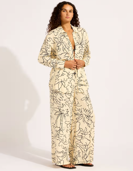 Костюм Seafolly Hothouse Flowers (Ecru/Black)